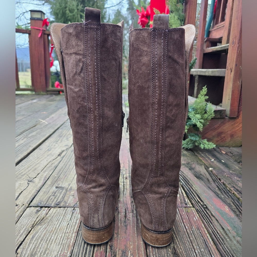 Spirit By Lucchese, Womens, Annie, Brown Suede, Riding Boots, Size 9M - Picture 12 of 15